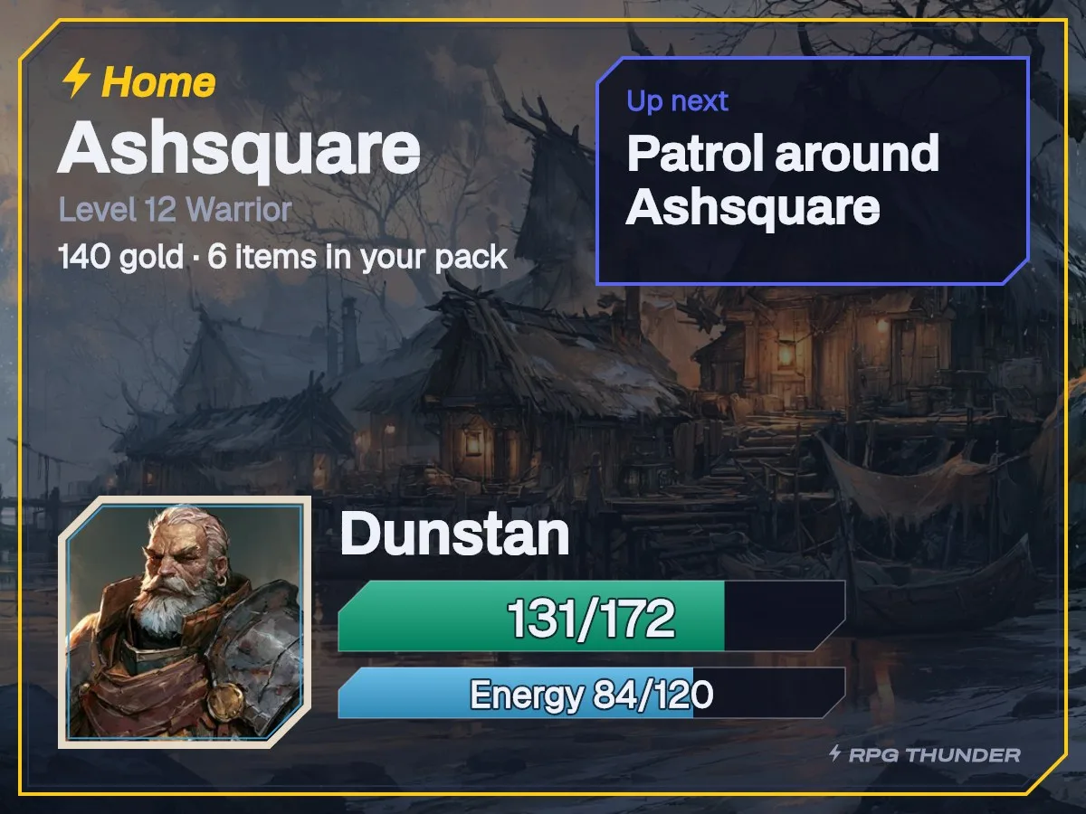 Bone frame on the home card, as Discord shows it