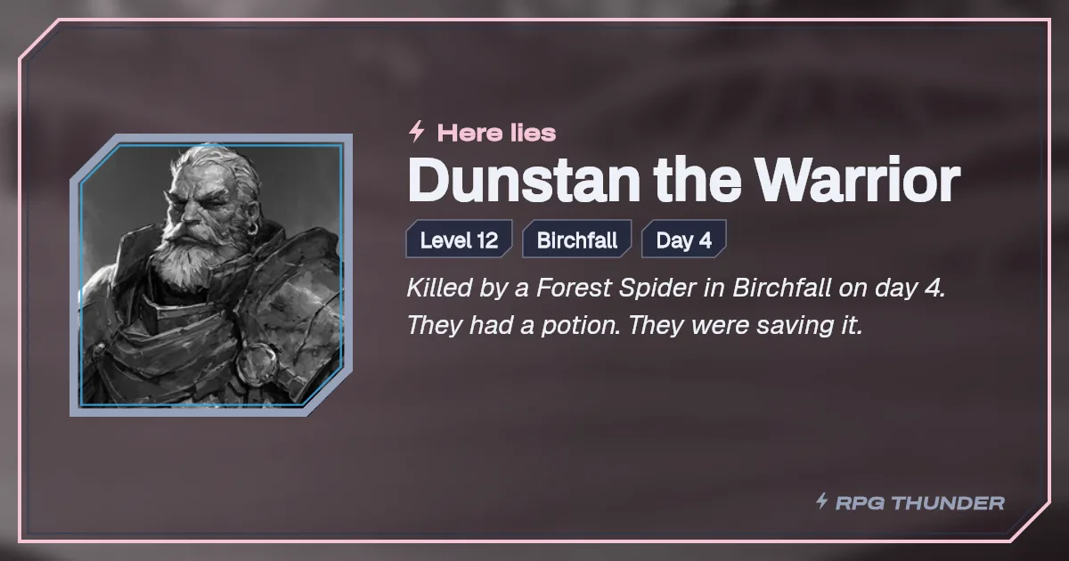 Cherry Blossom on the obituary card, as Discord shows it