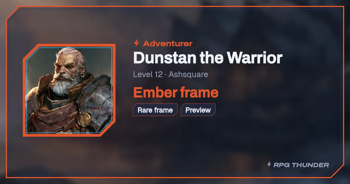 Ember frame on the shop’s try-on card, as Discord shows it