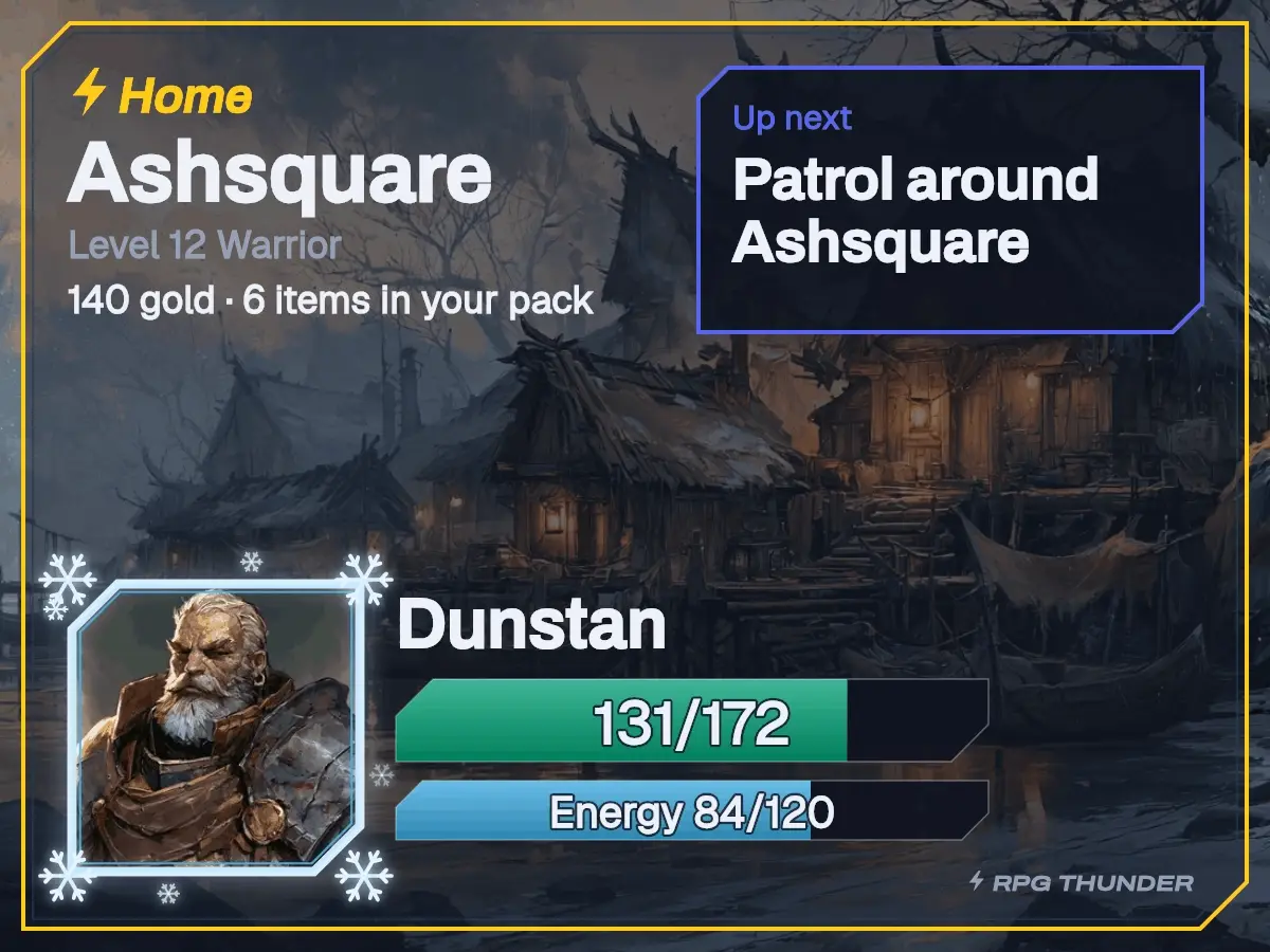 Hoarfrost frame on the home card, as Discord shows it