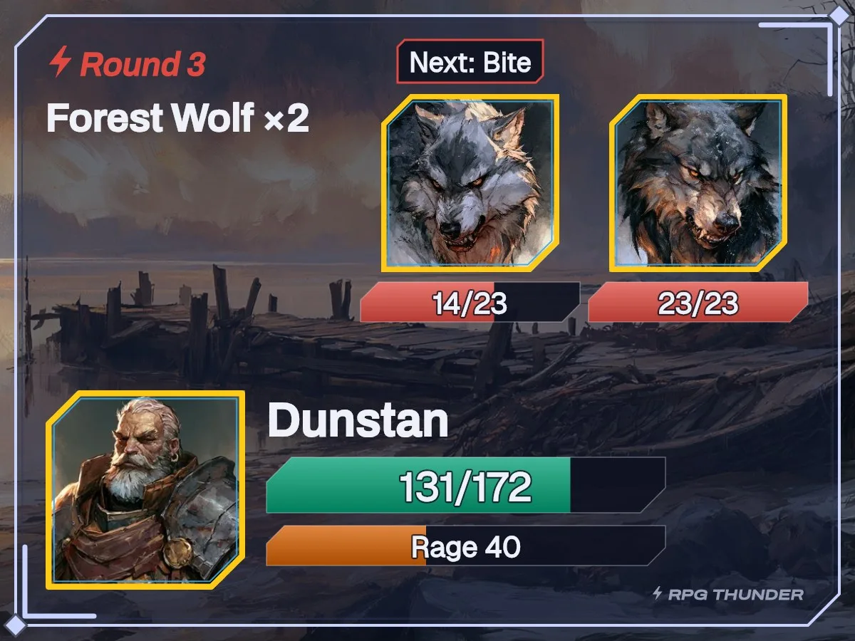 Moonlit on the battle card, as Discord shows it