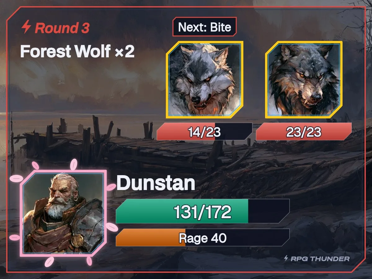 Petalfall frame on the battle card, as Discord shows it