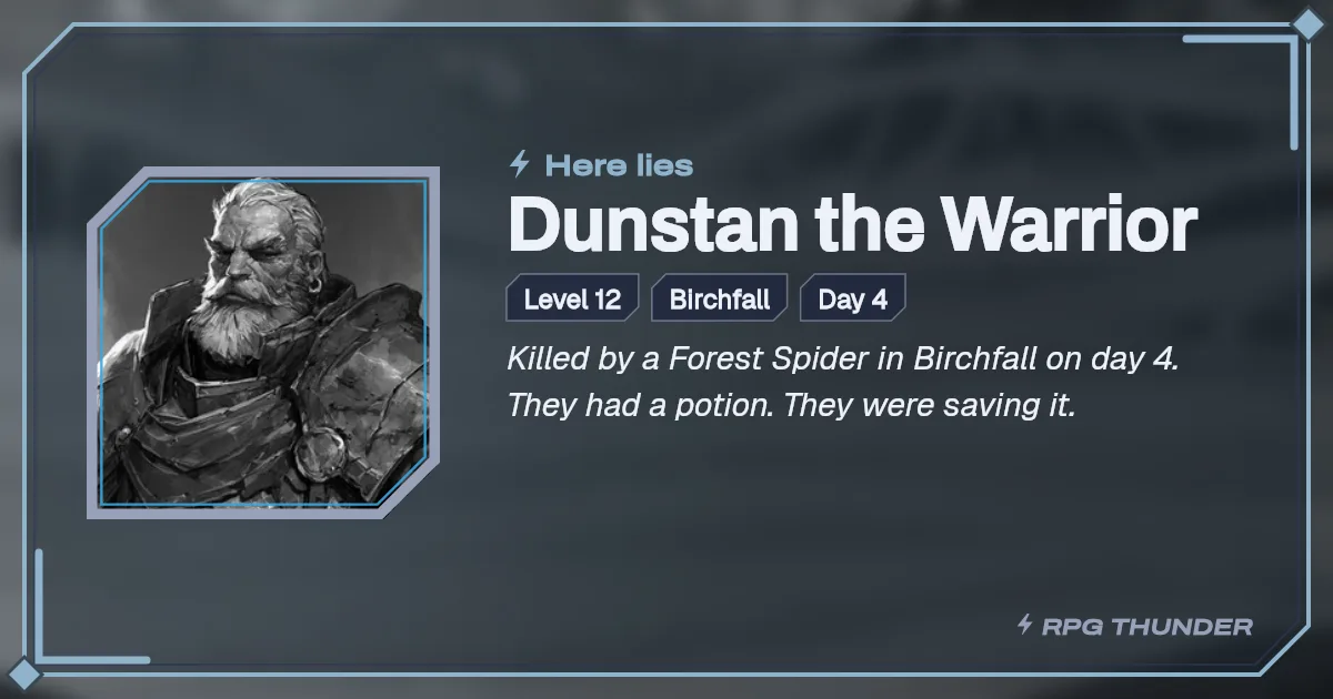Rain-soaked on the obituary card, as Discord shows it