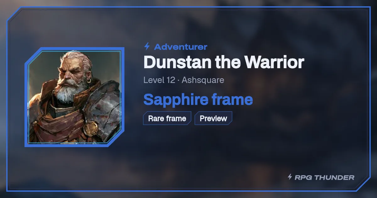Sapphire frame on the shop’s try-on card, as Discord shows it