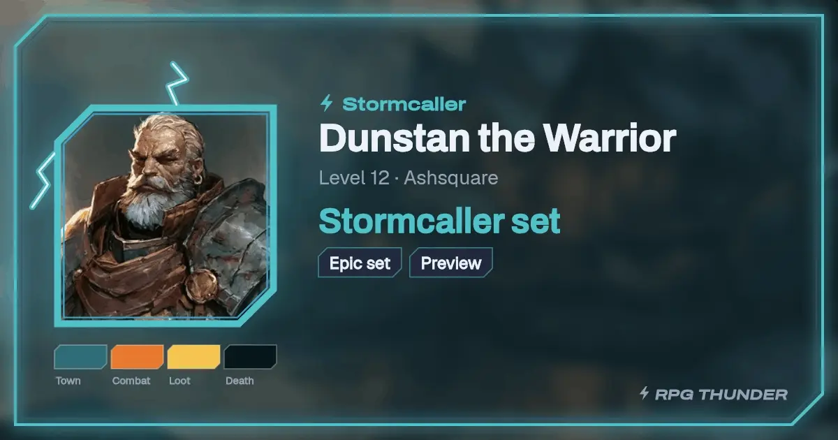 The Stormcaller set on the shop’s try-on card, as Discord shows it