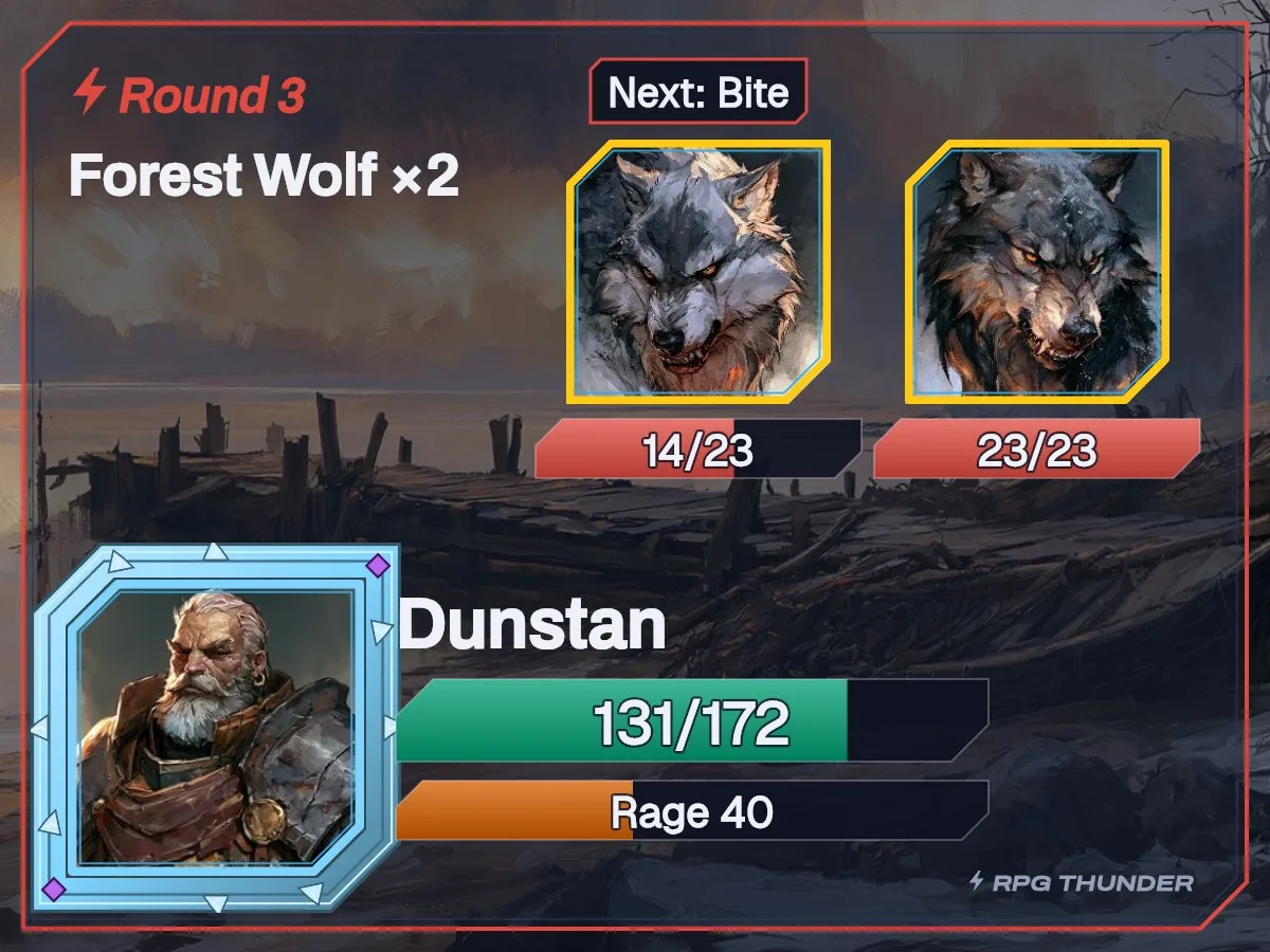 Stormglass frame on the battle card, as Discord shows it