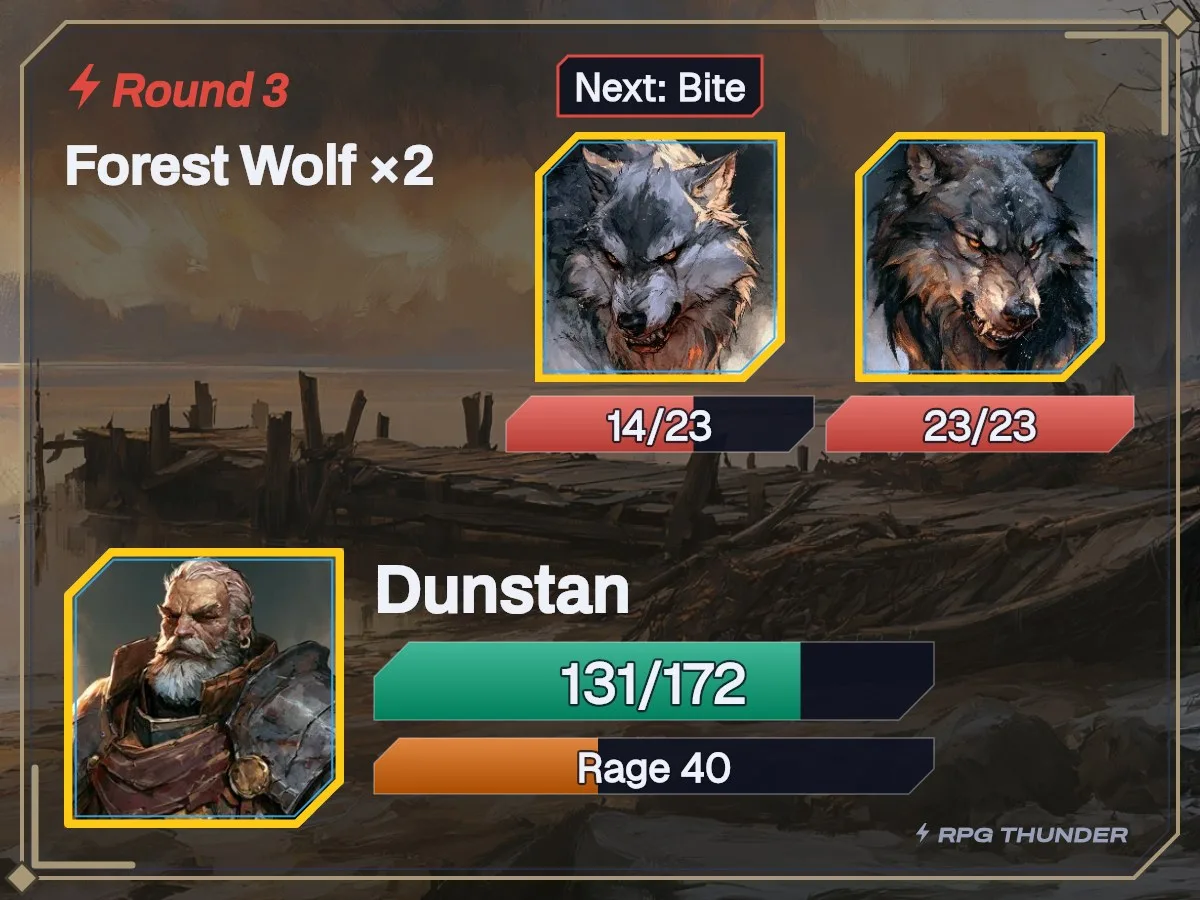 Tarnished on the battle card, as Discord shows it