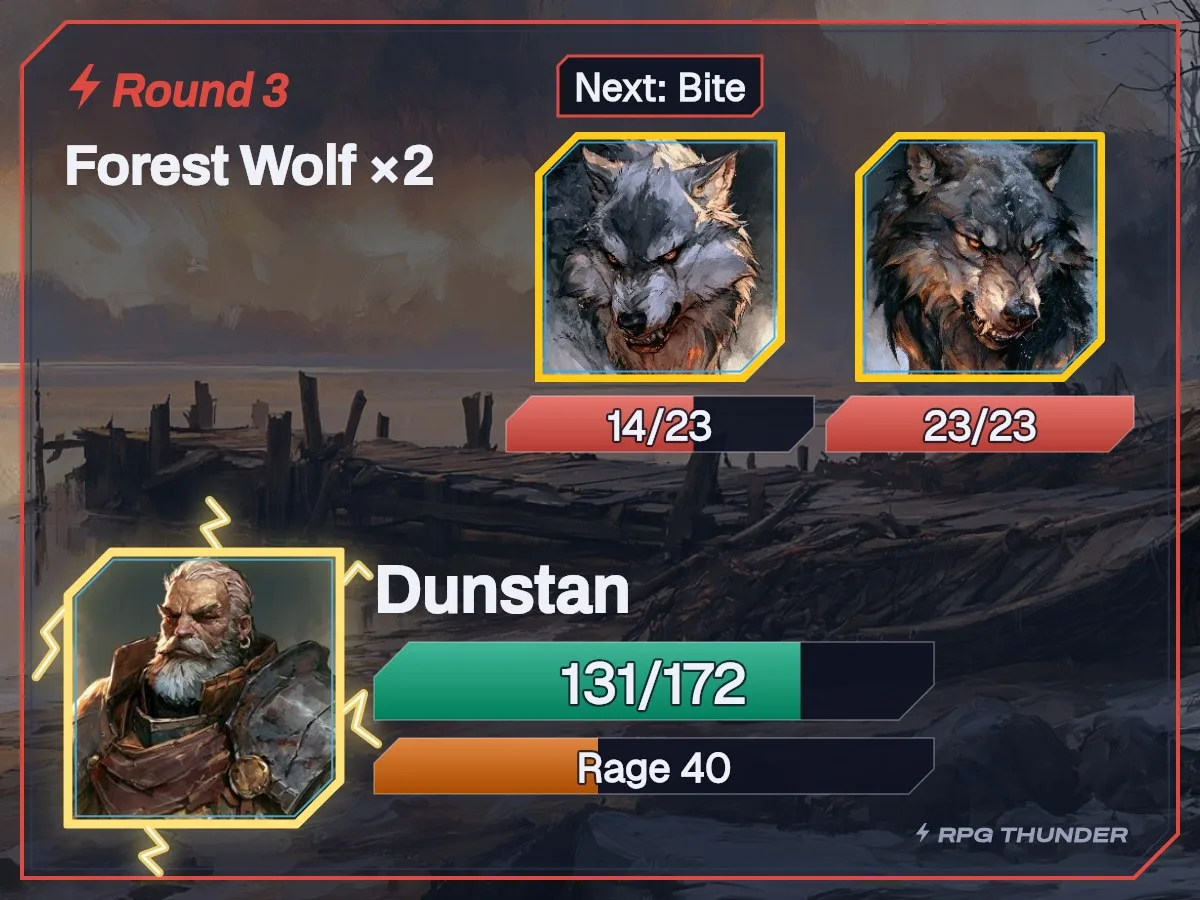 Thunderhead frame on the battle card, as Discord shows it